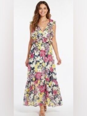 Women's LC Lauren Conrad
Ruffle V-neck Midi Dress
Size M